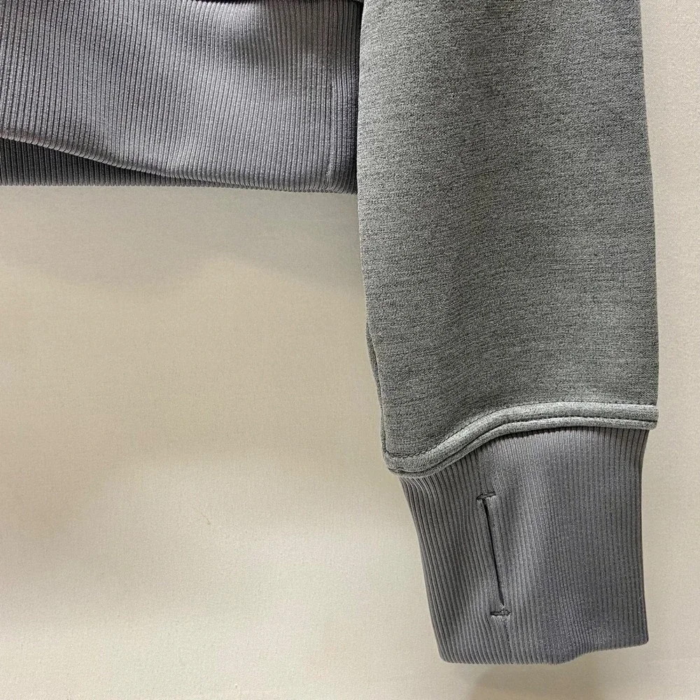 Nike THERMA-FIT Full Zip Hooded Sweatshirt  Women's Med. Grey Activewear Top EUC